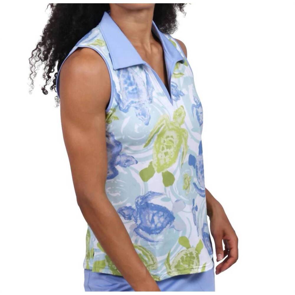 NEW ANA CLARE sea turtles sleeveless top